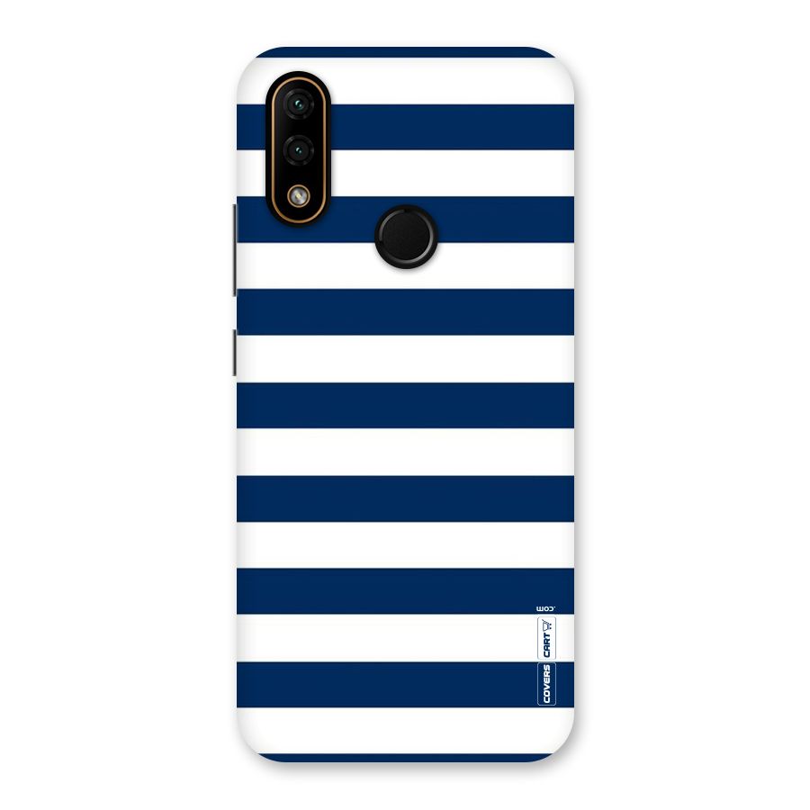 Classic Blue White Stripes Back Case for Lenovo A6 Note