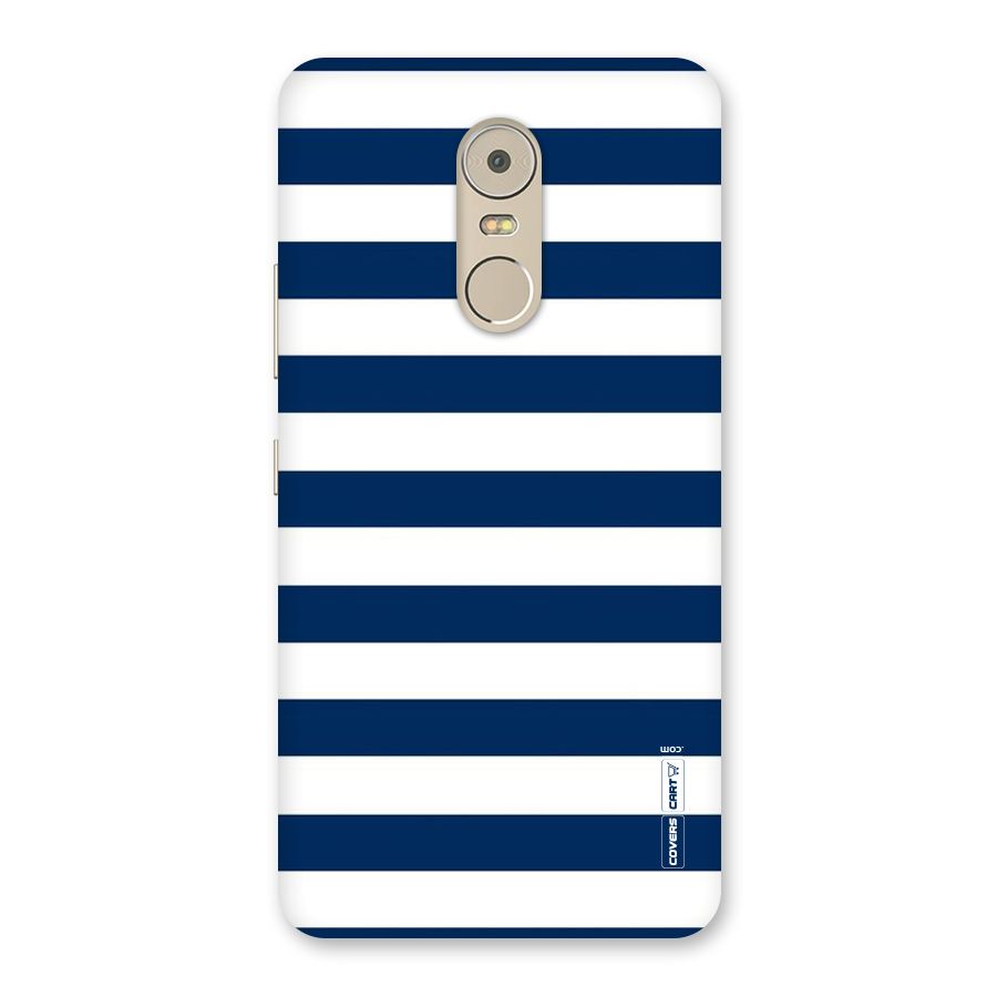 Classic Blue White Stripes Back Case for Lenovo K6 Note