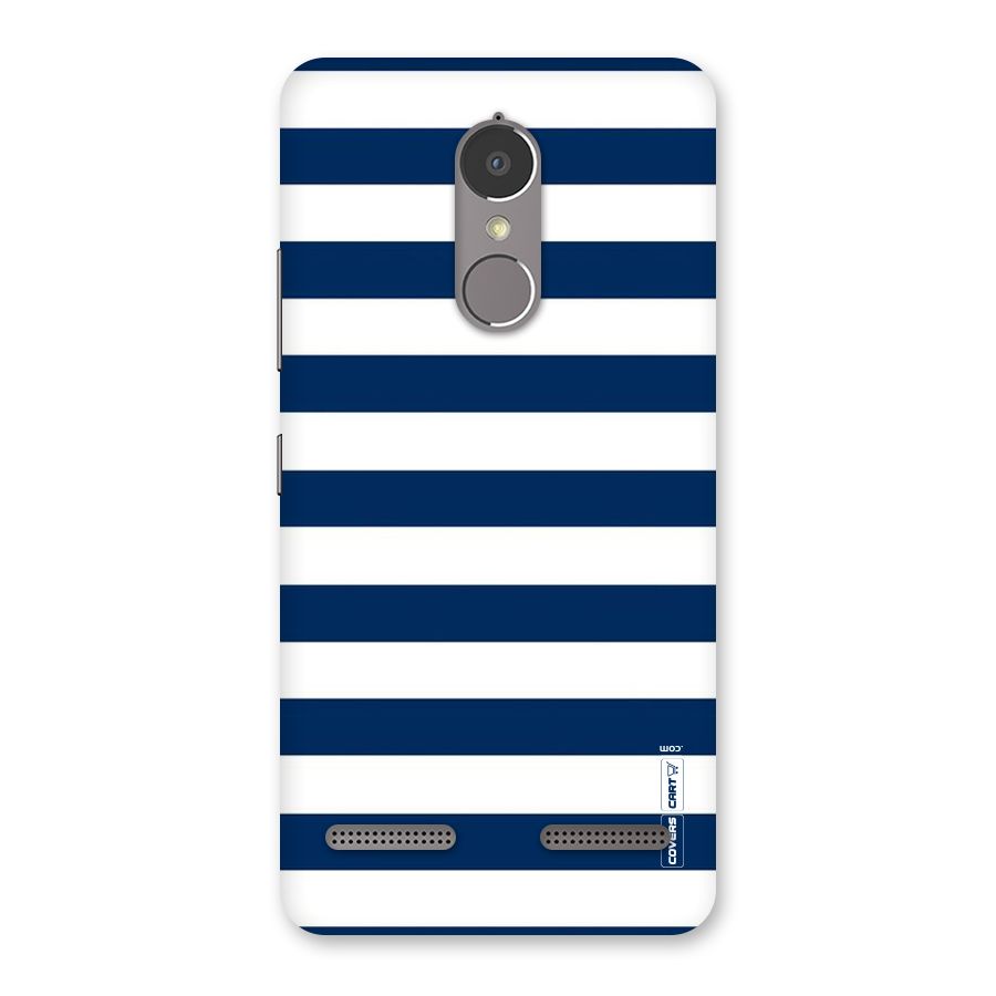 Classic Blue White Stripes Back Case for Lenovo K6 Power