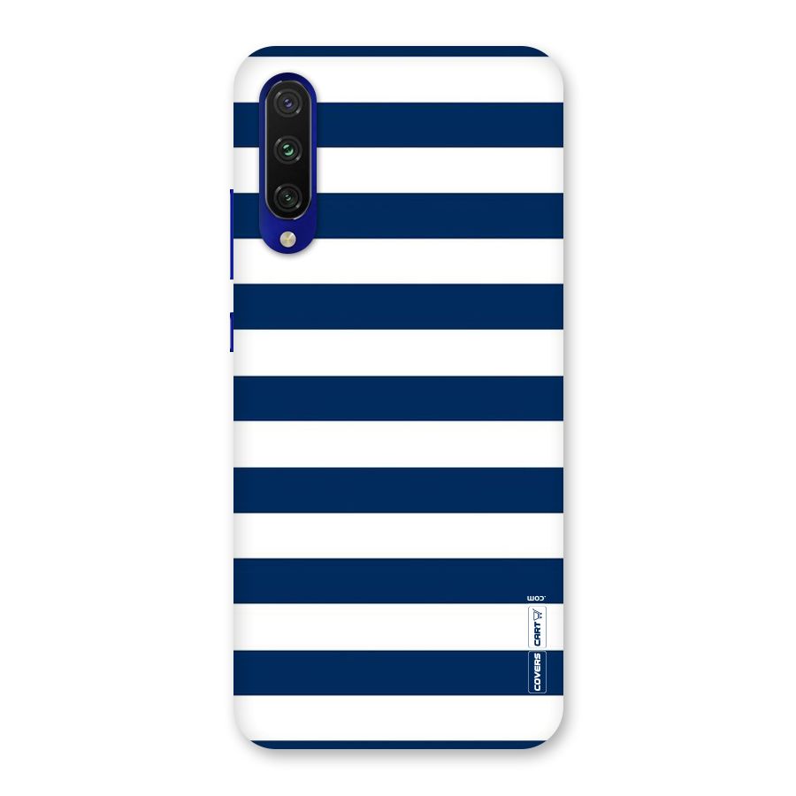 Classic Blue White Stripes Back Case for Mi A3