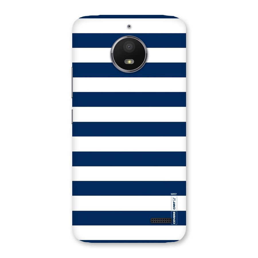Classic Blue White Stripes Back Case for Moto E4