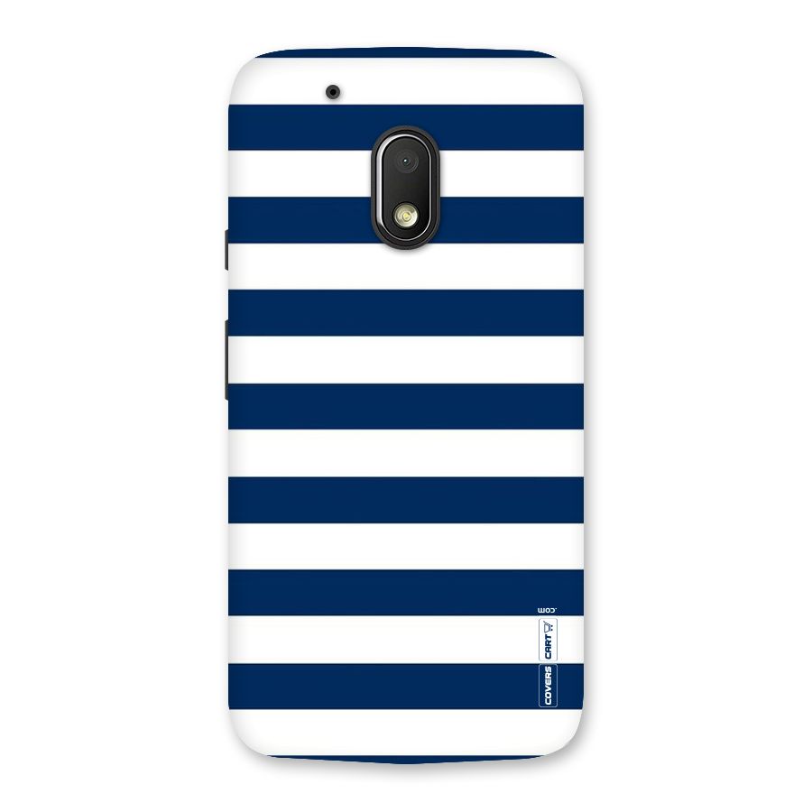 Classic Blue White Stripes Back Case for Moto G4 Play