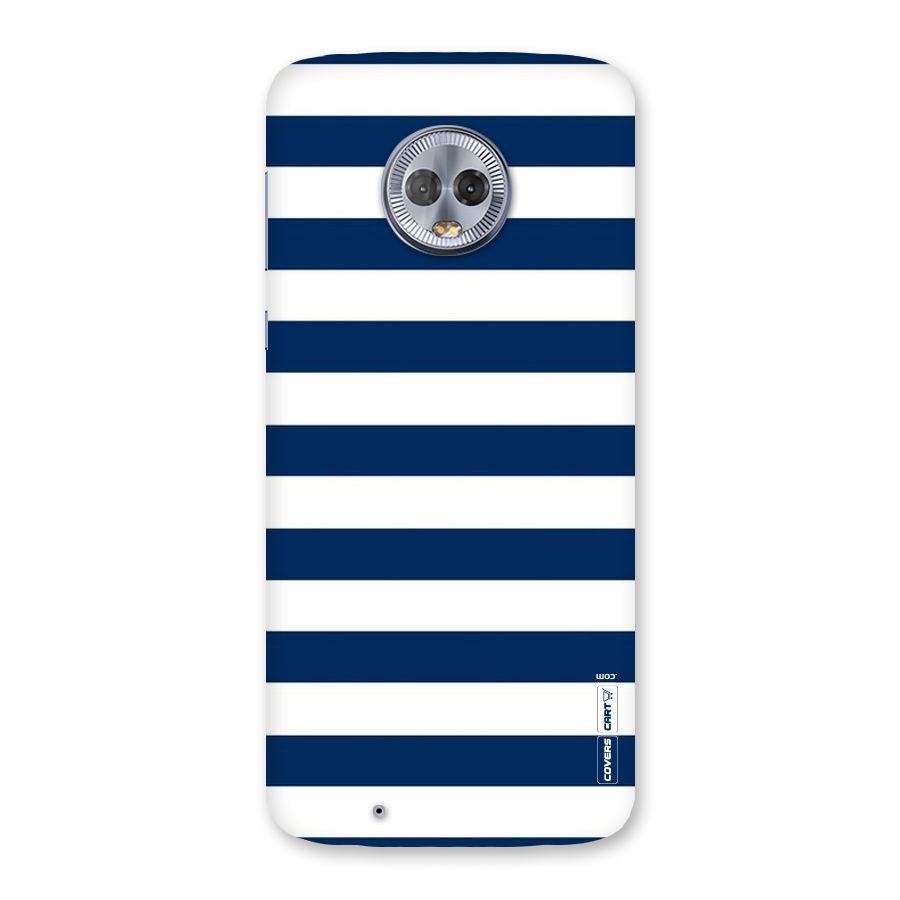 Classic Blue White Stripes Back Case for Moto G6