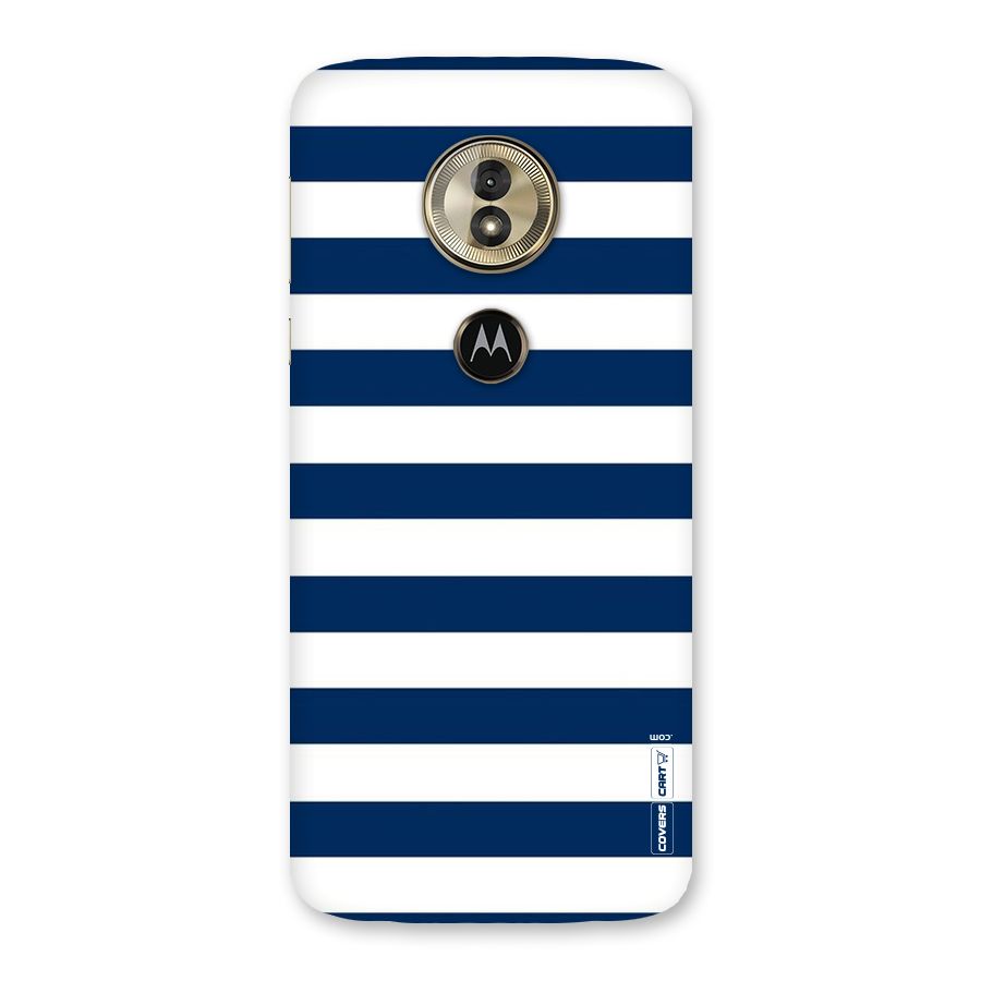 Classic Blue White Stripes Back Case for Moto G6 Play