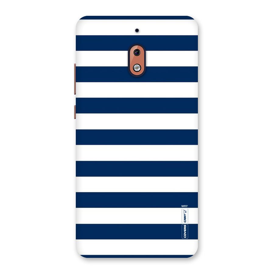 Classic Blue White Stripes Back Case for Nokia 2.1