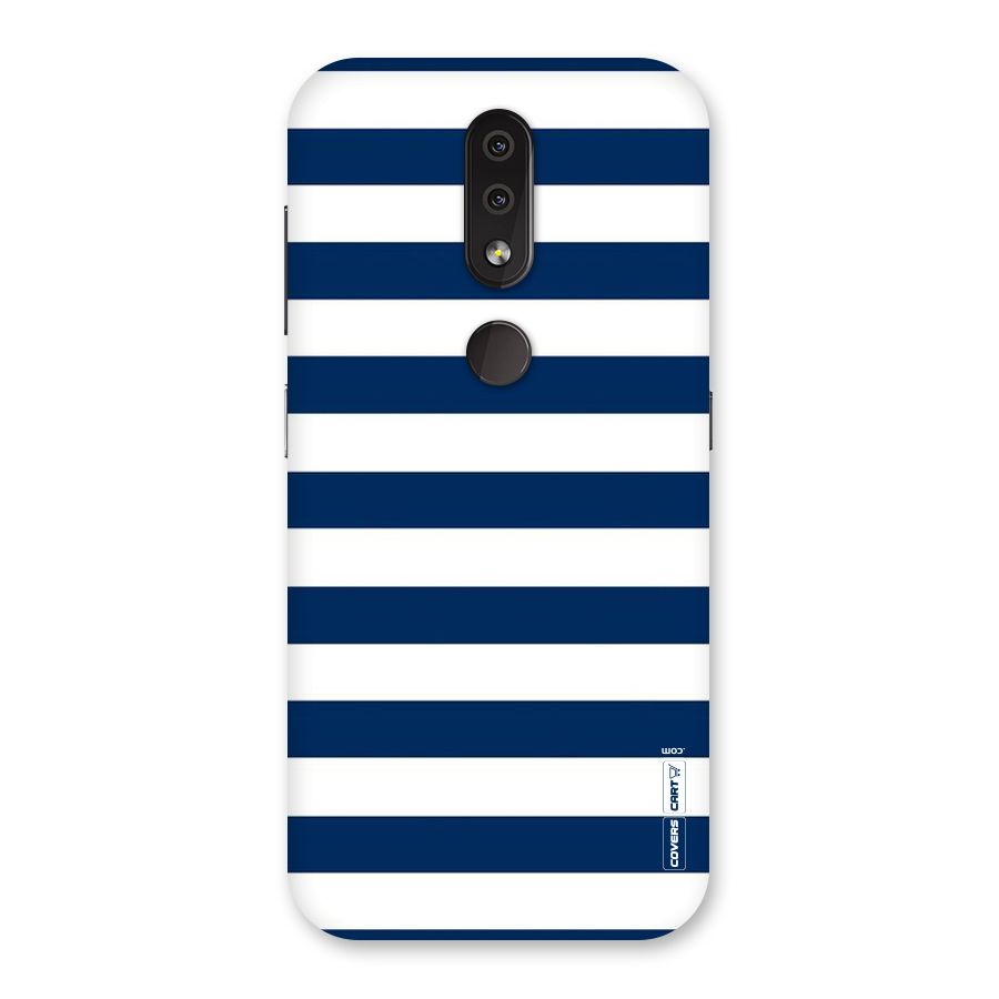 Classic Blue White Stripes Back Case for Nokia 4.2