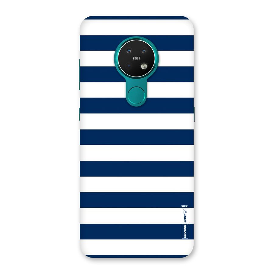 Classic Blue White Stripes Back Case for Nokia 7.2