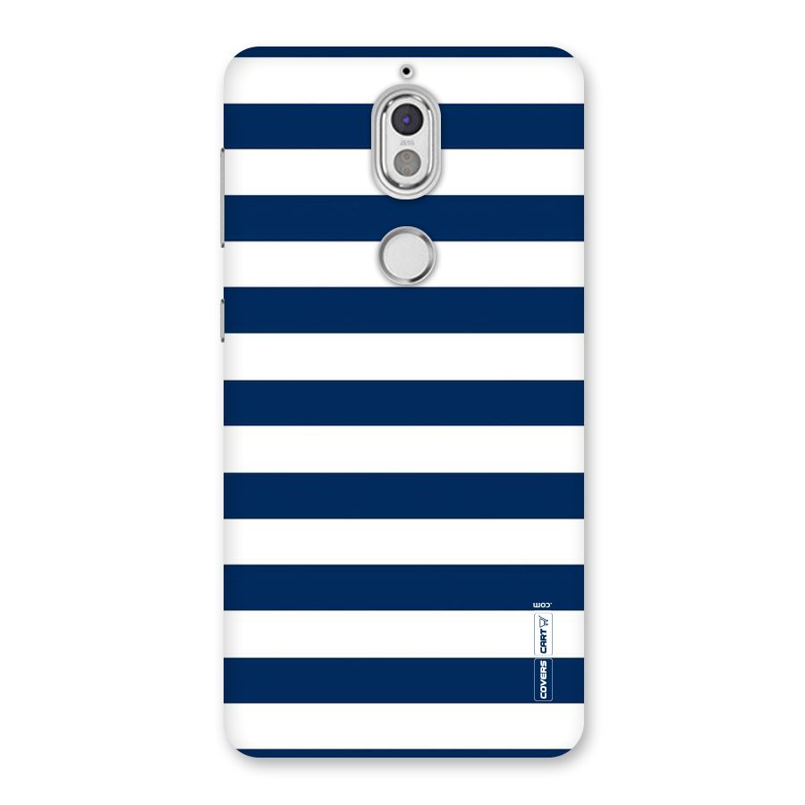 Classic Blue White Stripes Back Case for Nokia 7