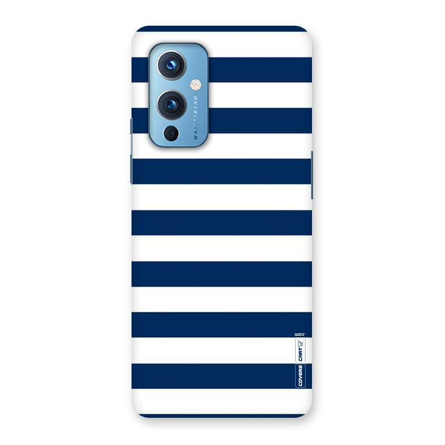 Classic Blue White Stripes Back Case for OnePlus 9