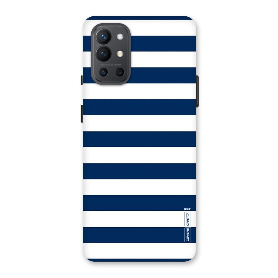 Classic Blue White Stripes Back Case for OnePlus 9R