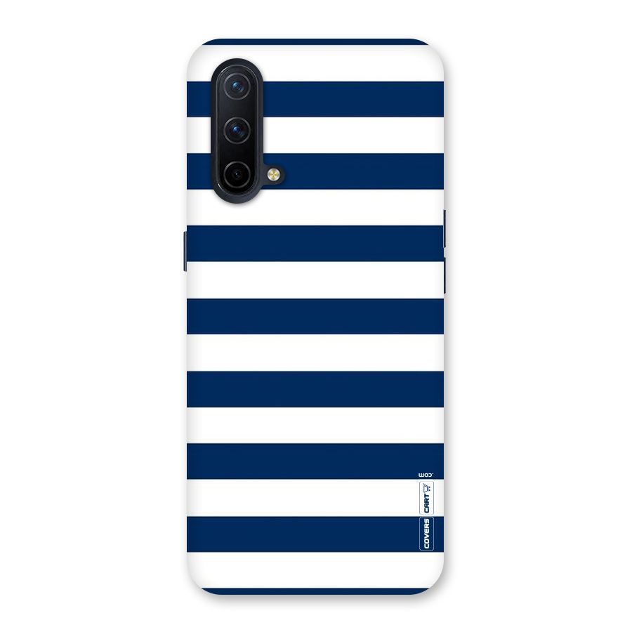 Classic Blue White Stripes Back Case for OnePlus Nord CE 5G