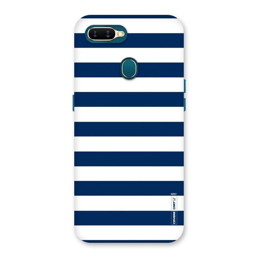Classic Blue White Stripes Back Case for Oppo A11k