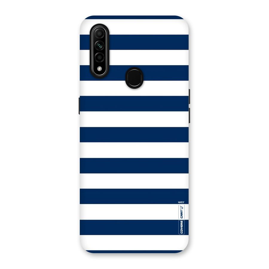 Classic Blue White Stripes Back Case for Oppo A31