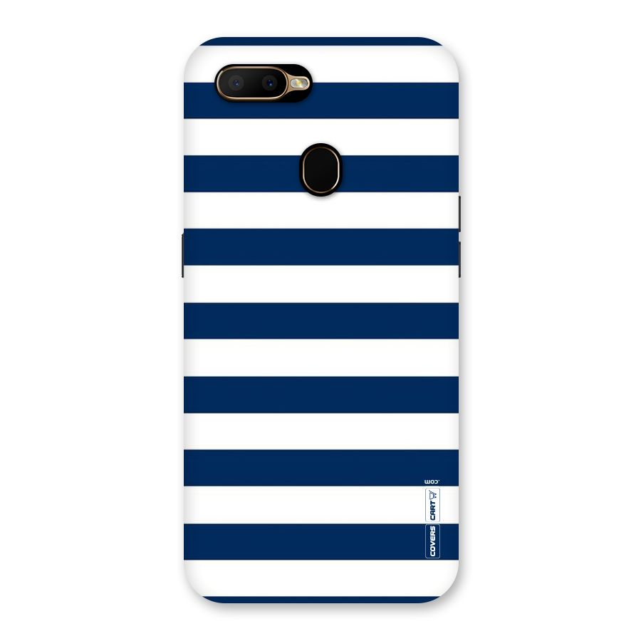 Classic Blue White Stripes Back Case for Oppo A5s