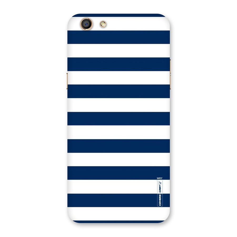 Classic Blue White Stripes Back Case for Oppo F3
