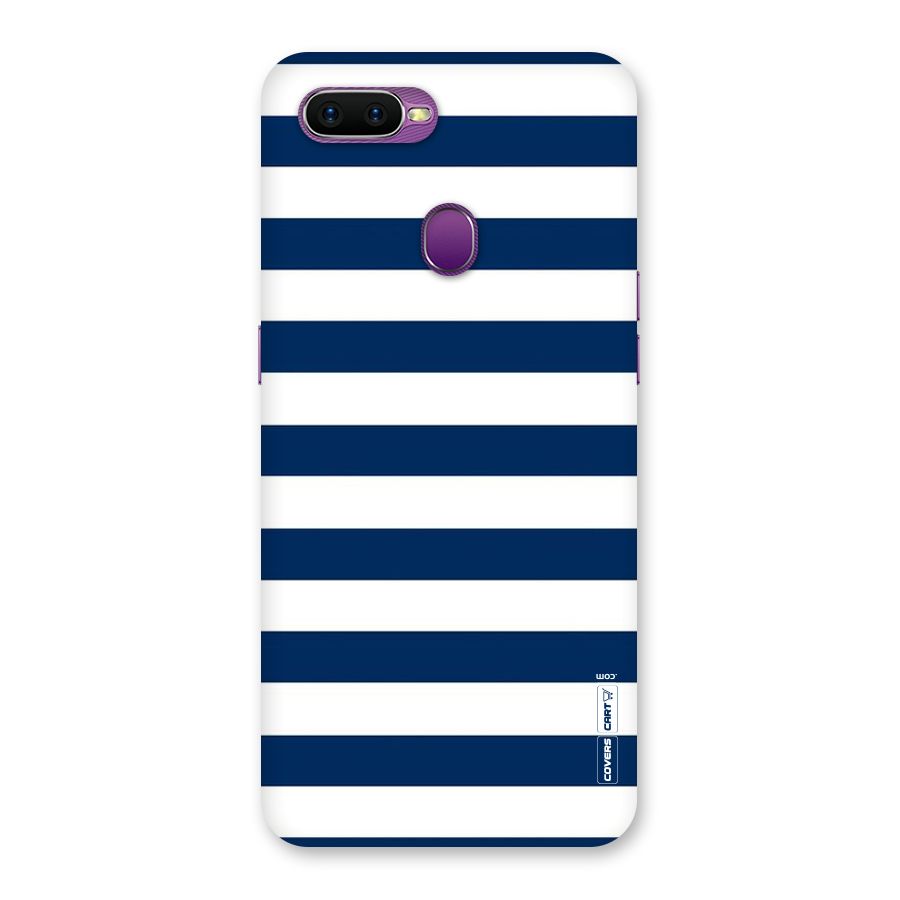 Classic Blue White Stripes Back Case for Oppo F9