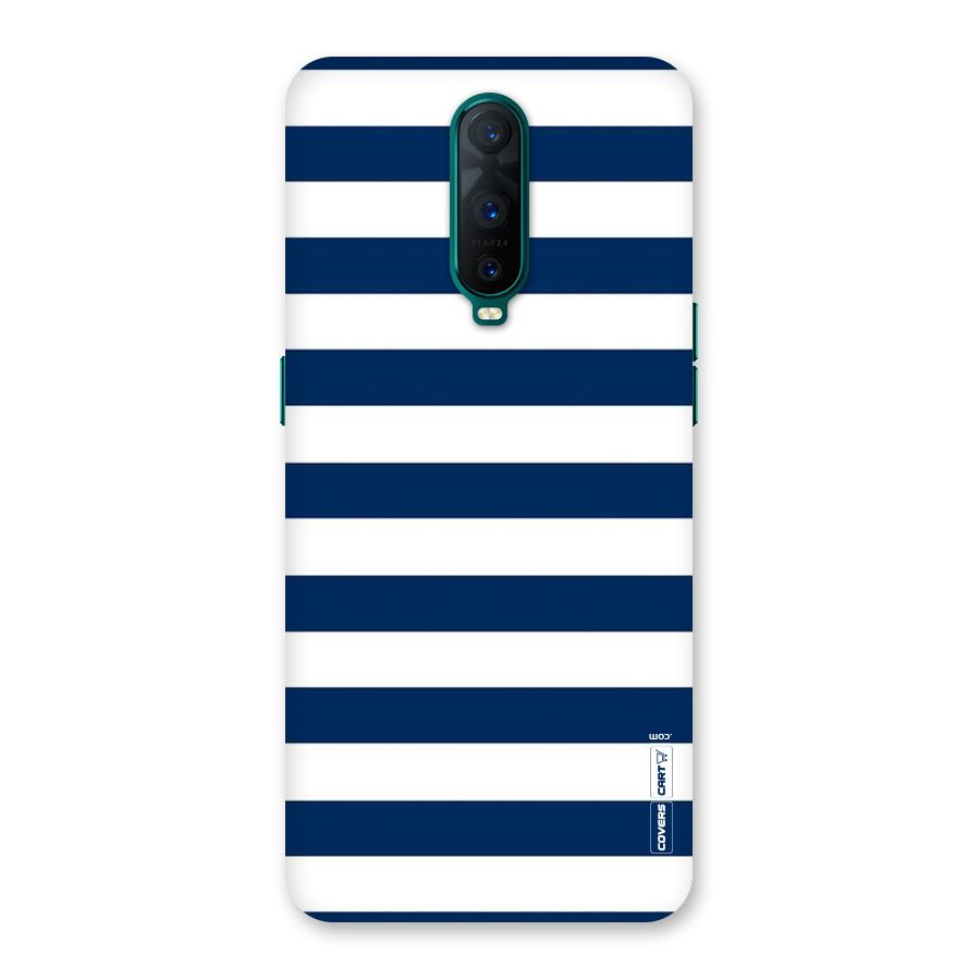 Classic Blue White Stripes Back Case for Oppo R17 Pro