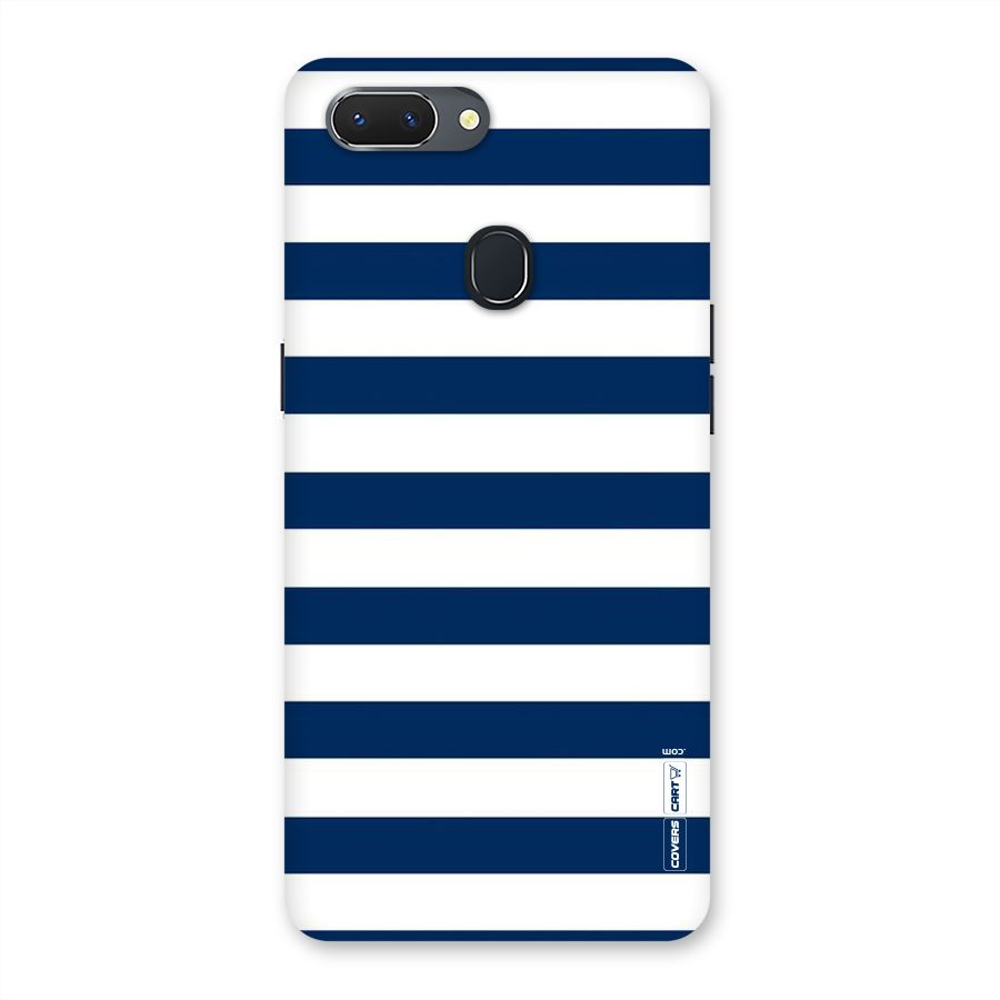 Classic Blue White Stripes Back Case for Oppo Realme 2