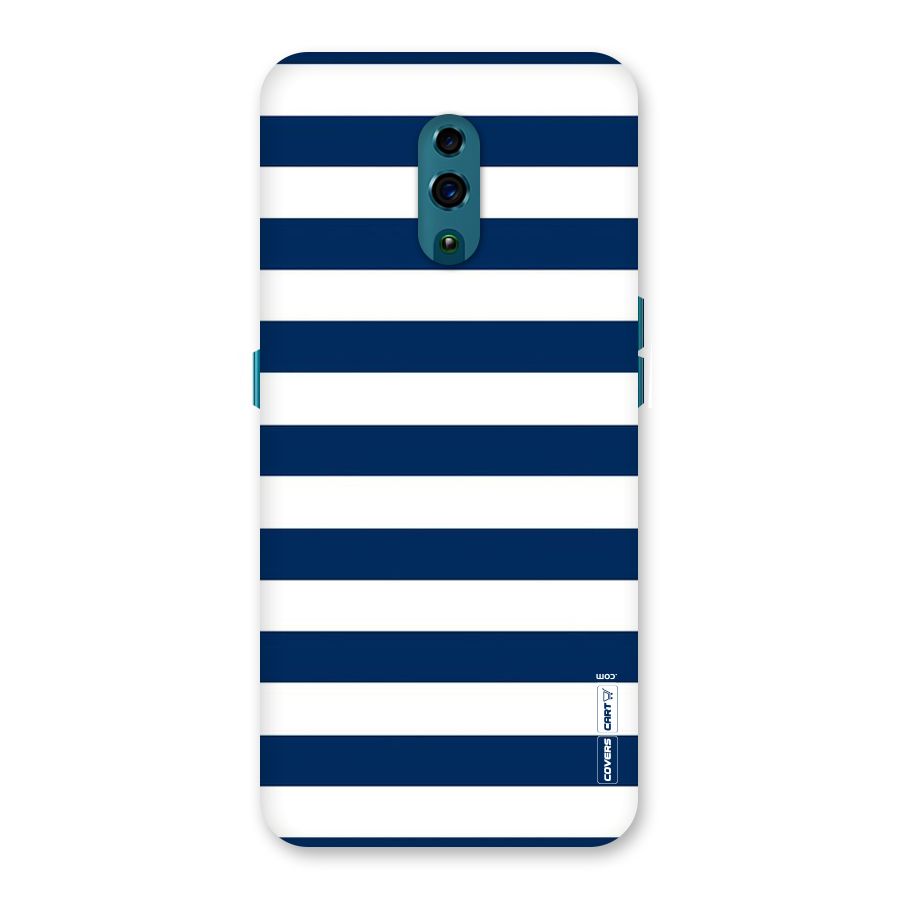 Classic Blue White Stripes Back Case for Oppo Reno
