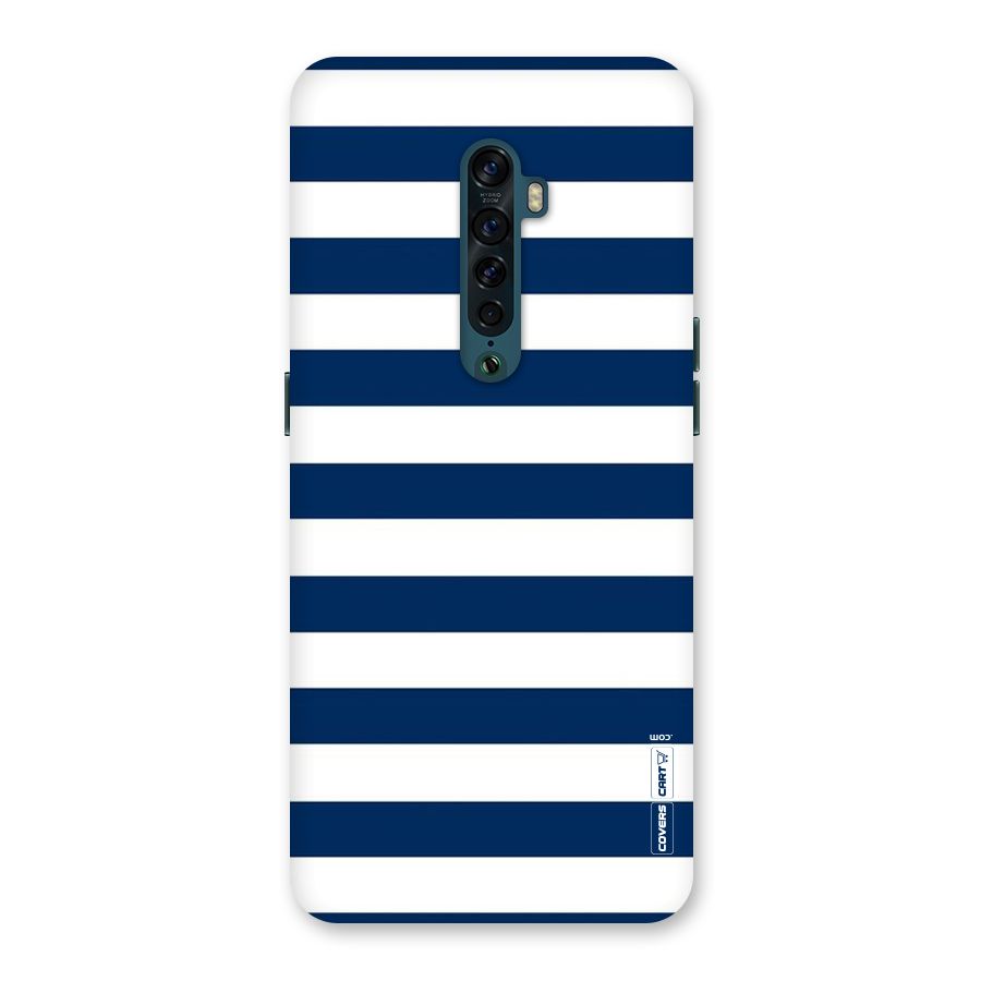 Classic Blue White Stripes Back Case for Oppo Reno2
