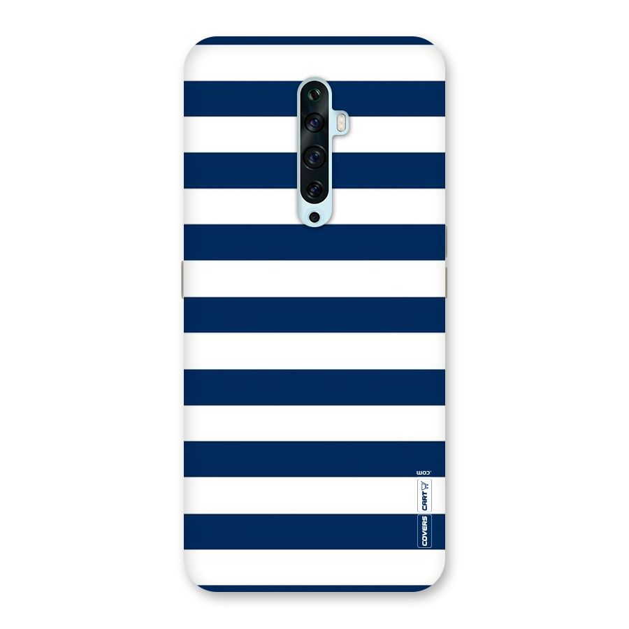 Classic Blue White Stripes Back Case for Oppo Reno2 Z