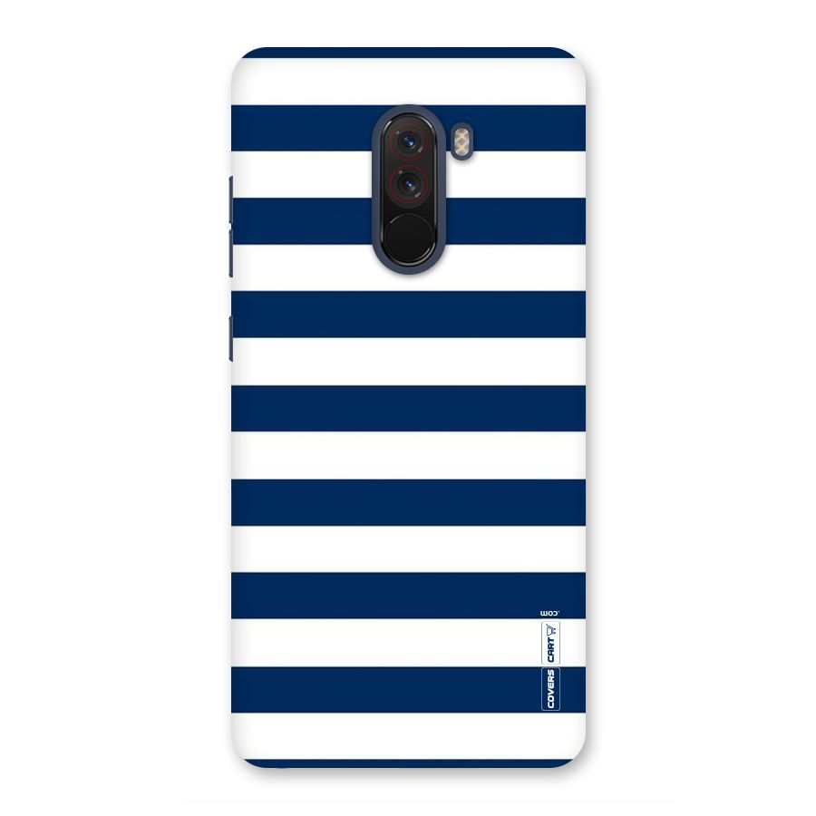 Classic Blue White Stripes Back Case for Poco F1