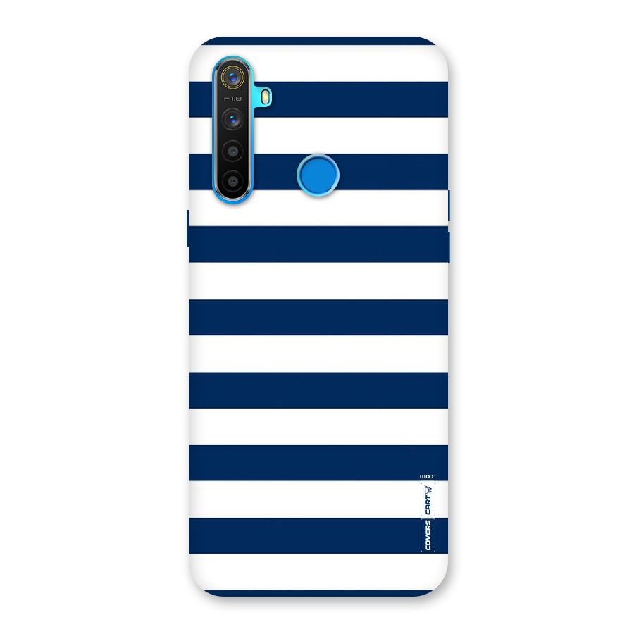 Classic Blue White Stripes Back Case for Realme 5