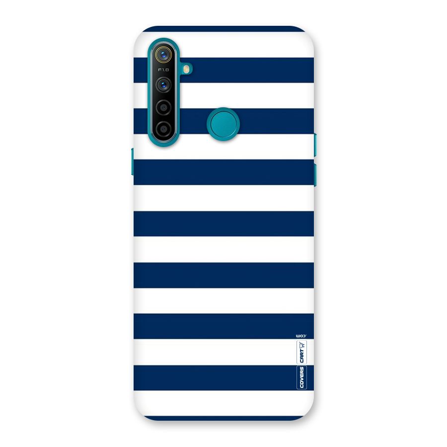 Classic Blue White Stripes Back Case for Realme 5i