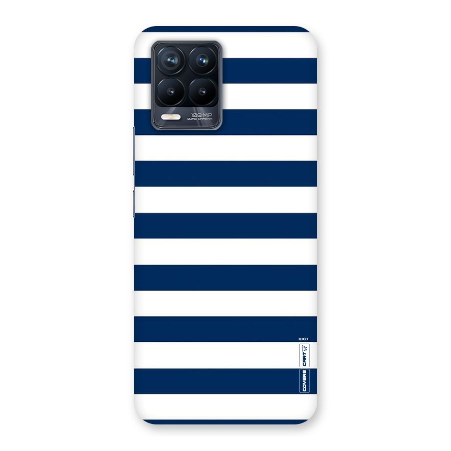 Classic Blue White Stripes Back Case for Realme 8 Pro
