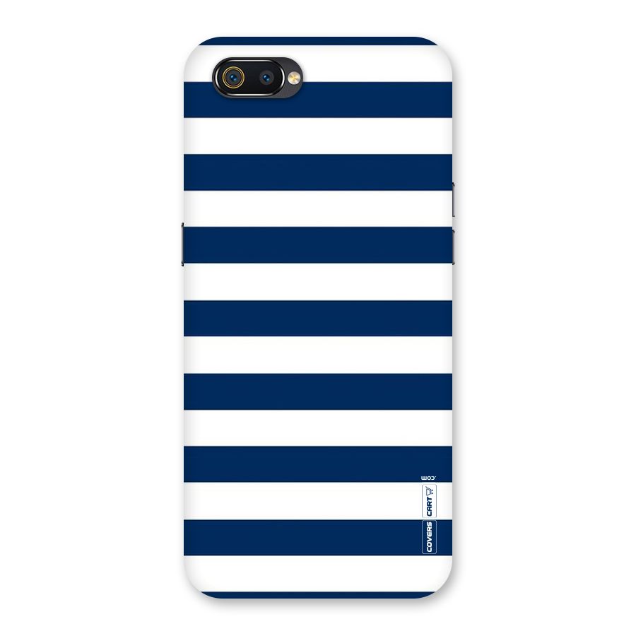 Classic Blue White Stripes Back Case for Realme C2