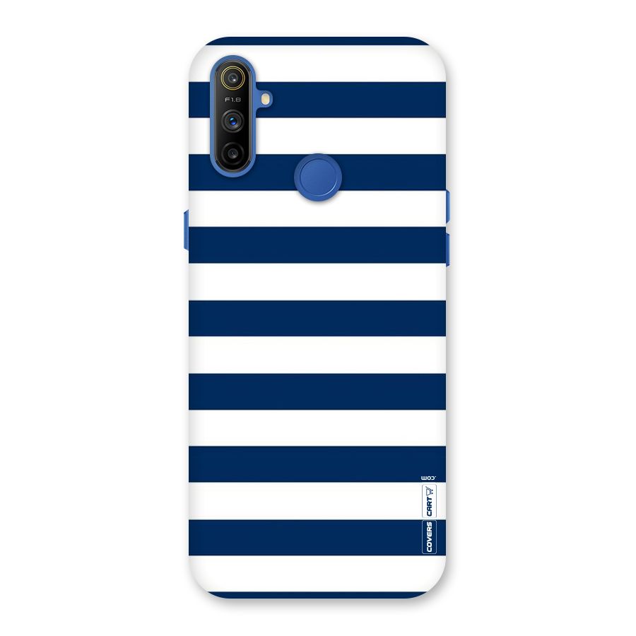Classic Blue White Stripes Back Case for Realme Narzo 10A