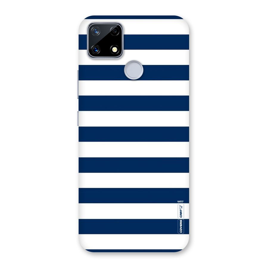 Classic Blue White Stripes Back Case for Realme Narzo 20