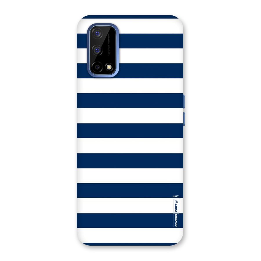 Classic Blue White Stripes Back Case for Realme Narzo 30 Pro