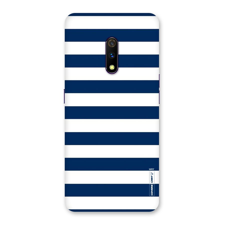 Classic Blue White Stripes Back Case for Realme X