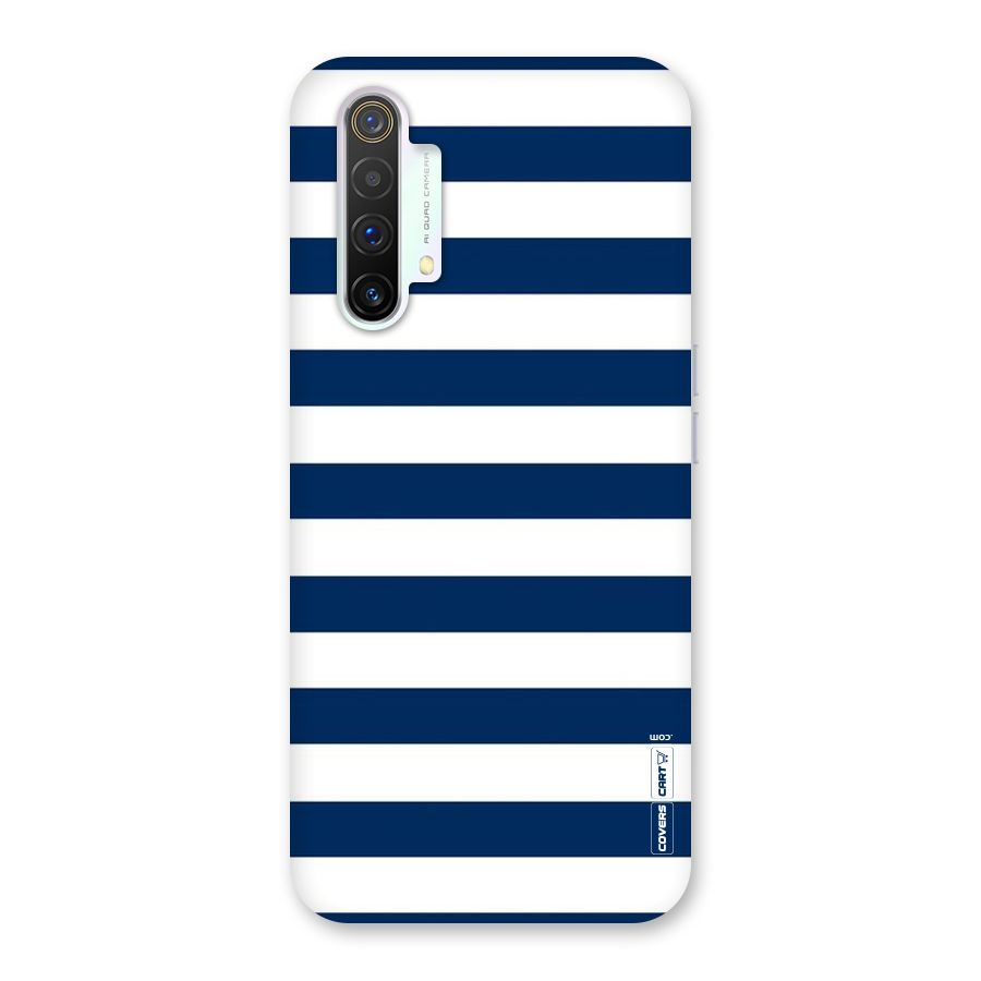 Classic Blue White Stripes Back Case for Realme X3