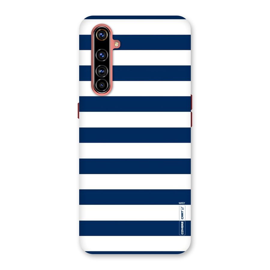 Classic Blue White Stripes Back Case for Realme X50 Pro