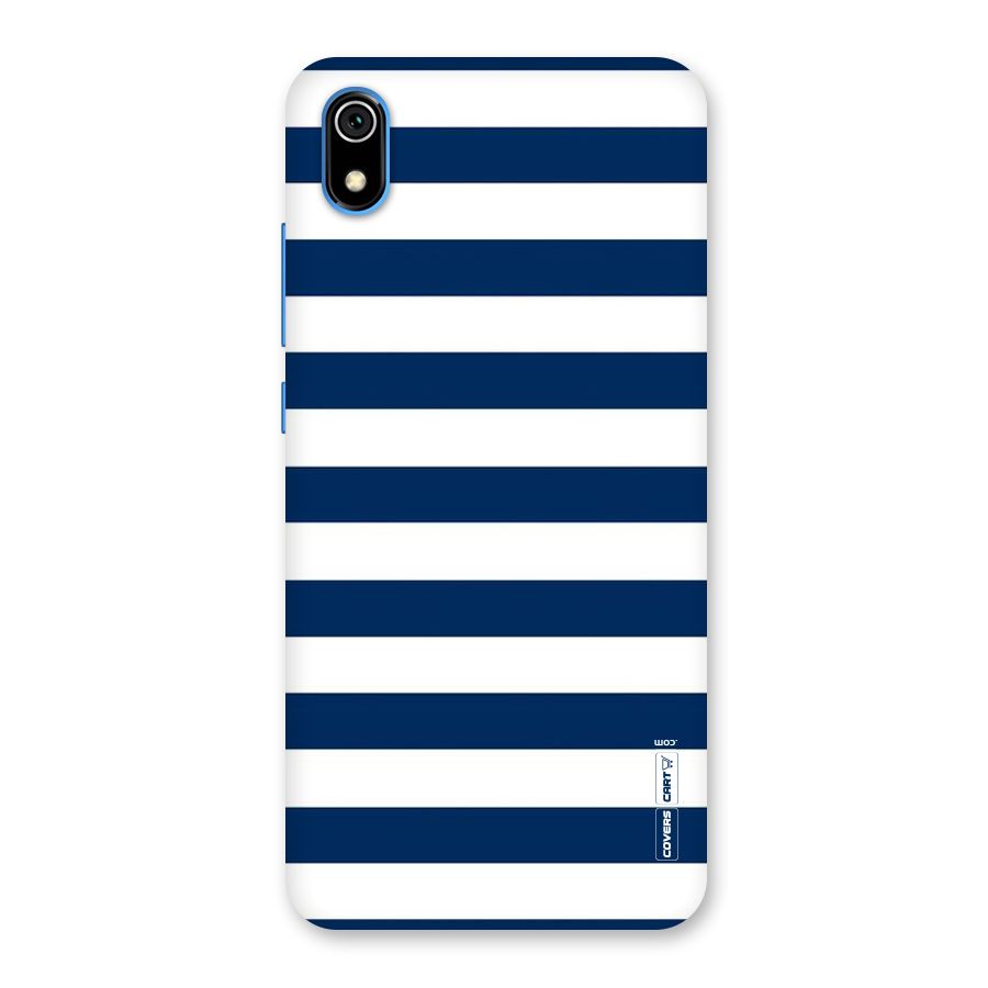 Classic Blue White Stripes Back Case for Redmi 7A