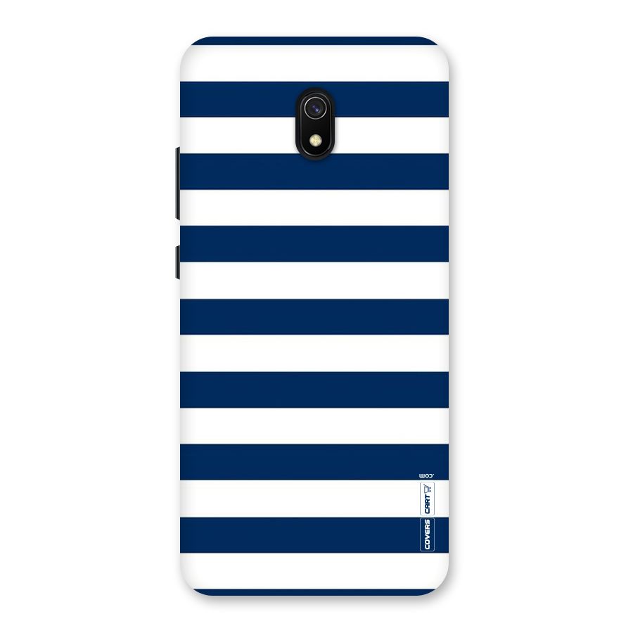 Classic Blue White Stripes Back Case for Redmi 8A