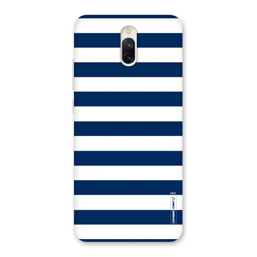 Classic Blue White Stripes Back Case for Redmi 8A Dual