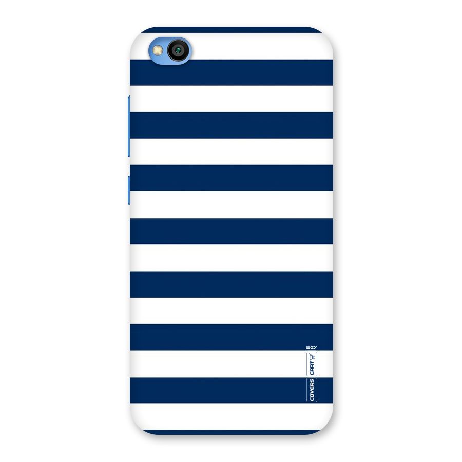 Classic Blue White Stripes Back Case for Redmi Go