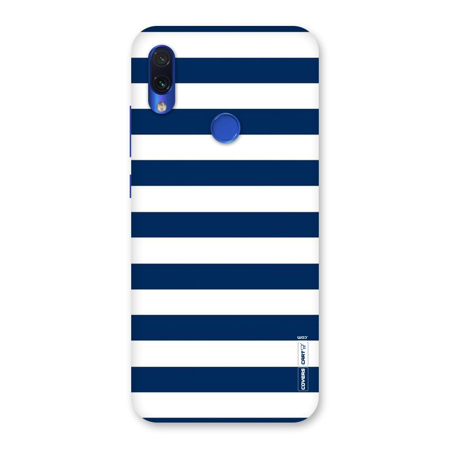Classic Blue White Stripes Back Case for Redmi Note 7