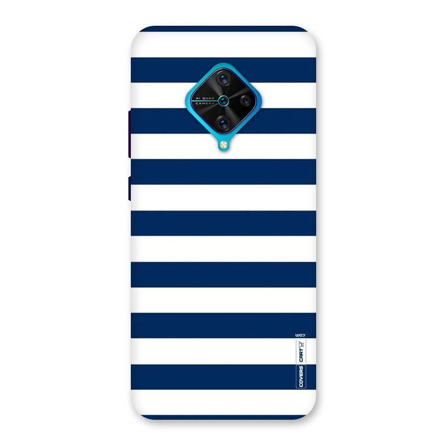 Classic Blue White Stripes Back Case for Vivo S1 Pro