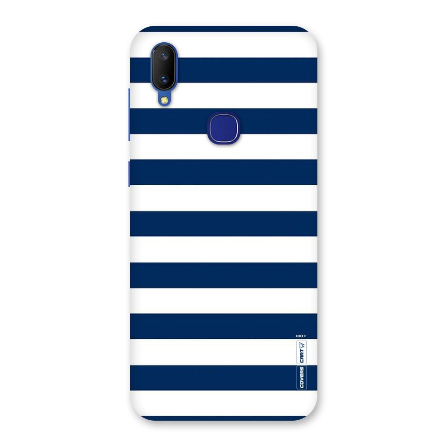 Classic Blue White Stripes Back Case for Vivo V11
