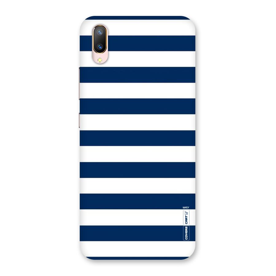 Classic Blue White Stripes Back Case for Vivo V11 Pro