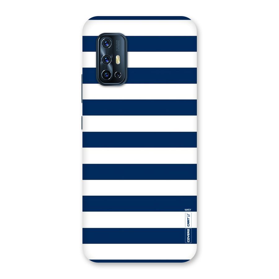 Classic Blue White Stripes Back Case for Vivo V17
