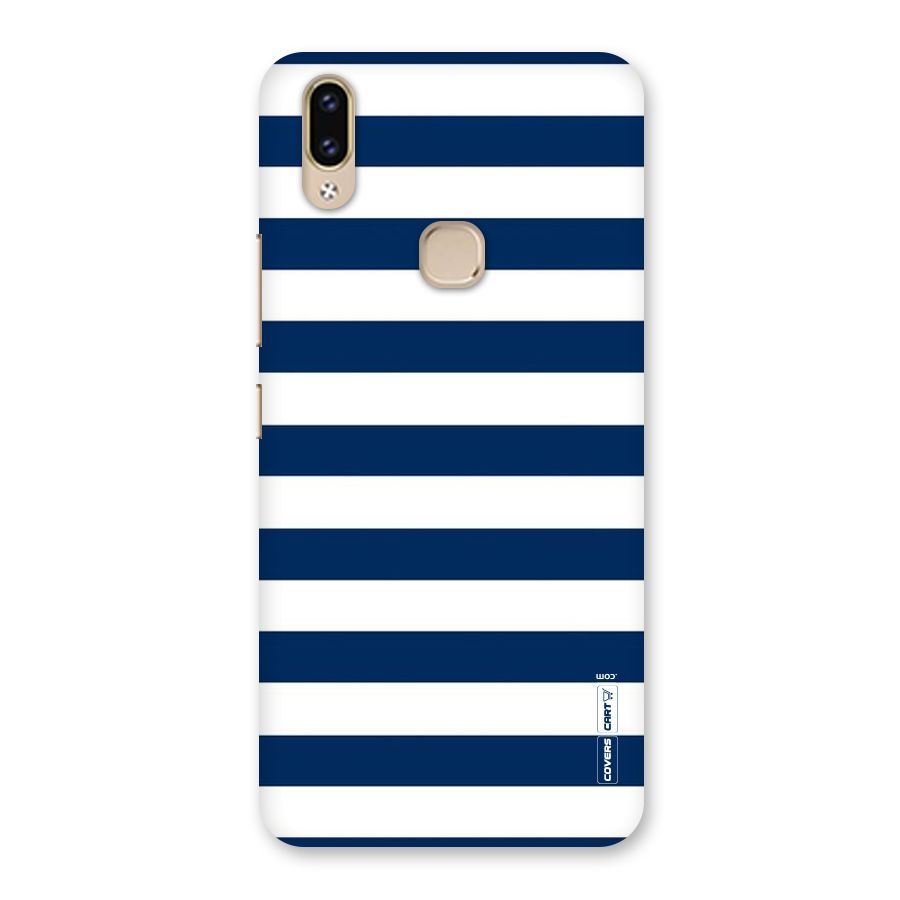 Classic Blue White Stripes Back Case for Vivo V9