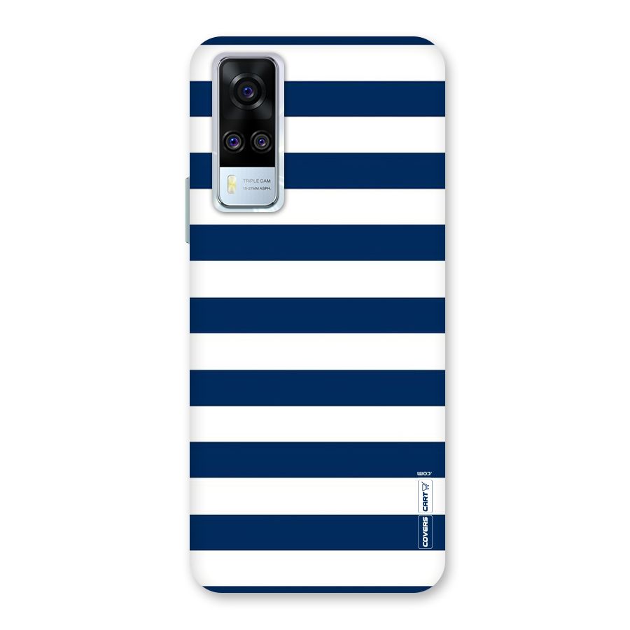 Classic Blue White Stripes Back Case for Vivo Y31