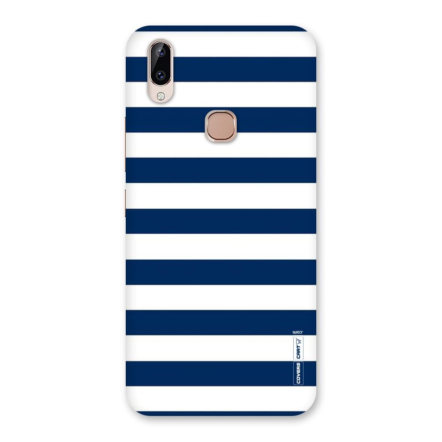 Classic Blue White Stripes Back Case for Vivo Y83 Pro
