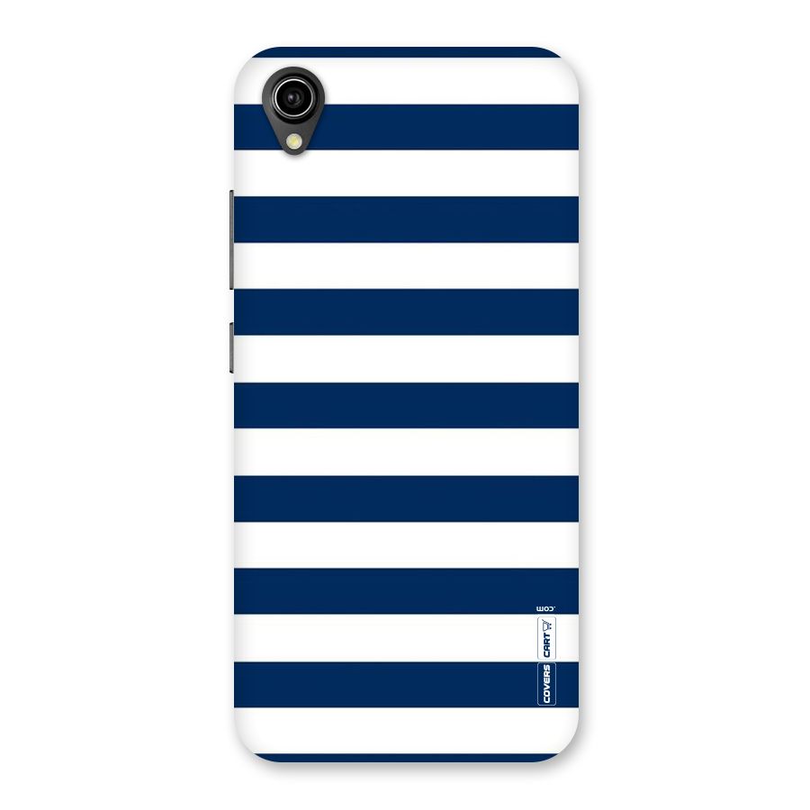 Classic Blue White Stripes Back Case for Vivo Y90