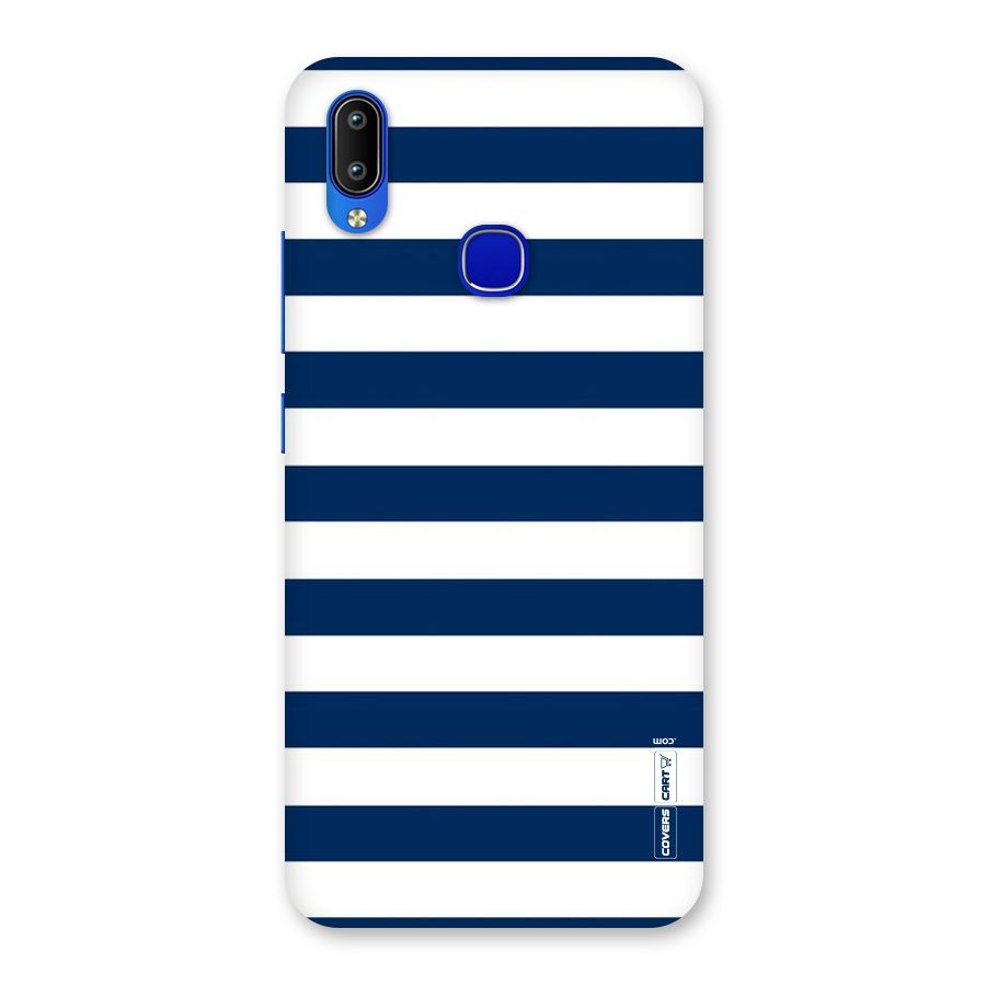 Classic Blue White Stripes Back Case for Vivo Y91
